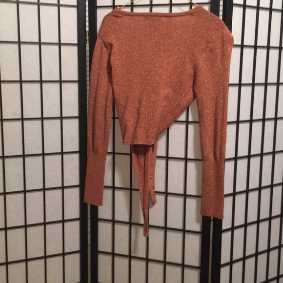 Front tie sparkly sweater! - Picture 3 of 3